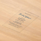 Invitation de mariage transparente en acrylique (Poser)