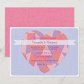 Invitation de mariage Triangle Heart (Devant / Derrière)