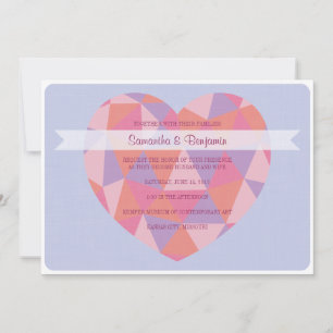 Invitation de mariage Triangle Heart