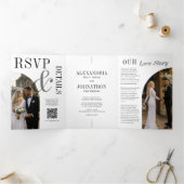 Invitation de mariage triptyque Il était une fois (Intérieur)