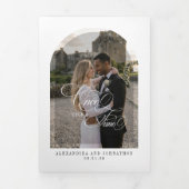 Invitation de mariage triptyque Il était une fois (Page de couverture)