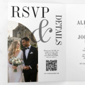 Invitation de mariage triptyque Il était une fois (Intérieur en premier)