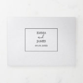 Invitation de mariage triptyque photo minimaliste (Page de couverture)
