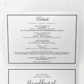 Invitation de mariage triptyque photo minimaliste (Intérieur en premier)