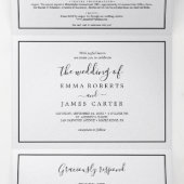 Invitation de mariage triptyque photo minimaliste (Intérieur au milieu)