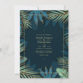 Invitation de mariage tropical (Devant)