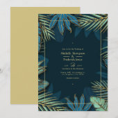 Invitation de mariage tropical (Devant / Derrière)