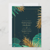 Invitation de mariage tropical (Devant)