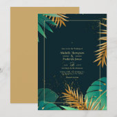 Invitation de mariage tropical (Devant / Derrière)