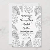 Invitation de mariage tropical (Devant)