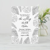 Invitation de mariage tropical (Debout devant)