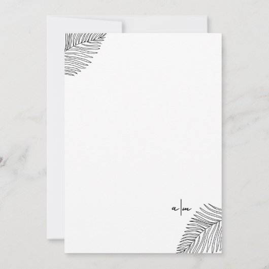 Invitation de mariage tropical (Dos)