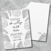 Invitation de mariage tropical