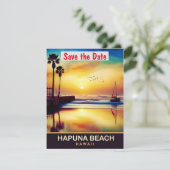 Invitation de mariage tropical à Hapuna Beach Hawa (Debout devant)