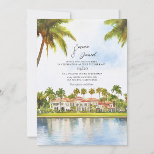 Invitation de mariage tropical à Palm Beach