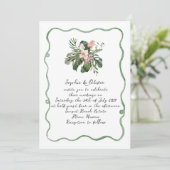 Invitation de mariage tropical de destination (Debout devant)