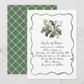 Invitation de mariage tropical de destination (Devant / Derrière)