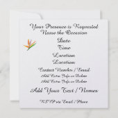 Invitation de mariage tropical fleuri joli (Dos)