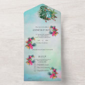 Invitation de mariage Tropical Flora Paradise Tout (À l'intérieur)