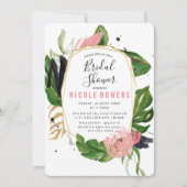 Invitation de mariage tropical floral (Devant)