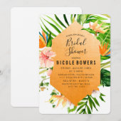 Invitation de mariage tropical floral (Devant / Derrière)