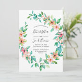 Invitation de mariage Tropical Island Luau (Debout devant)