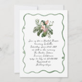 Invitation de mariage tropical moderne organique p (Devant)