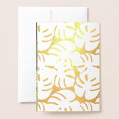 Invitation de mariage tropical Monstera feuille d' (Derrière avec enveloppe)