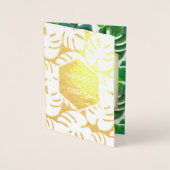 Invitation de mariage tropical Monstera feuille d' (Devant)