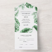 Invitation de mariage tropical tout-en-un (À l'intérieur)