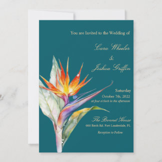 Invitation de mariage tropicale