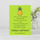 Invitation de mariage tropicale à l'ananas (Debout devant)