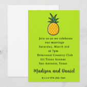Invitation de mariage tropicale à l'ananas (Devant / Derrière)