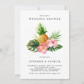Invitation de mariage tropicale à l'aquarelle avec (Devant)