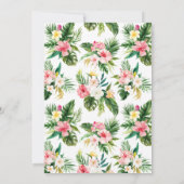 Invitation de mariage tropicale à l'aquarelle avec (Dos)