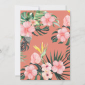 Invitation de mariage tropicale à l'aquarelle sur (Dos)