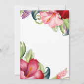 Invitation de mariage tropicale botanique florale  (Dos)