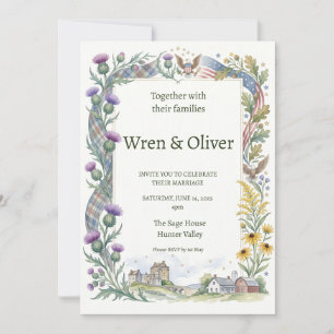 Invitation de mariage tropicale colorée