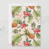Invitation de mariage tropicale florale pour la fê (Dos)