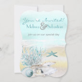 Invitation de mariage Turquoise Dream Shore Beach (Devant)