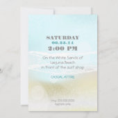 Invitation de mariage Turquoise Dream Shore Beach (Dos)