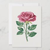 Invitation de mariage unique avec des roses rouges (Dos)