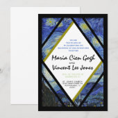 Invitation de mariage Van Gogh Nuit étoilée (Devant / Derrière)