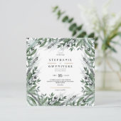 Invitation de mariage verdoyante (Debout devant)