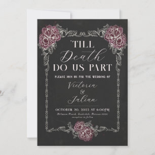 Invitation de mariage victorien gothique