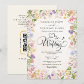 Invitation de mariage vidéo avec code QR (Devant / Derrière)