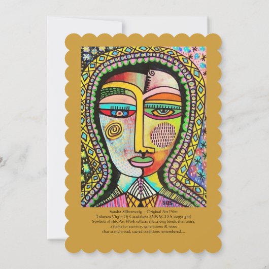 Invitation de mariage Vierge de Guadalupe MIRACLES (Dos)