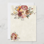 Invitation de mariage vierge florale et dorée d'au (Devant)