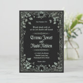 Invitation de mariage viking norrois sombre (Debout devant)