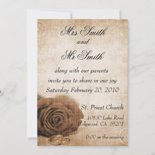 Invitation de mariage vintage